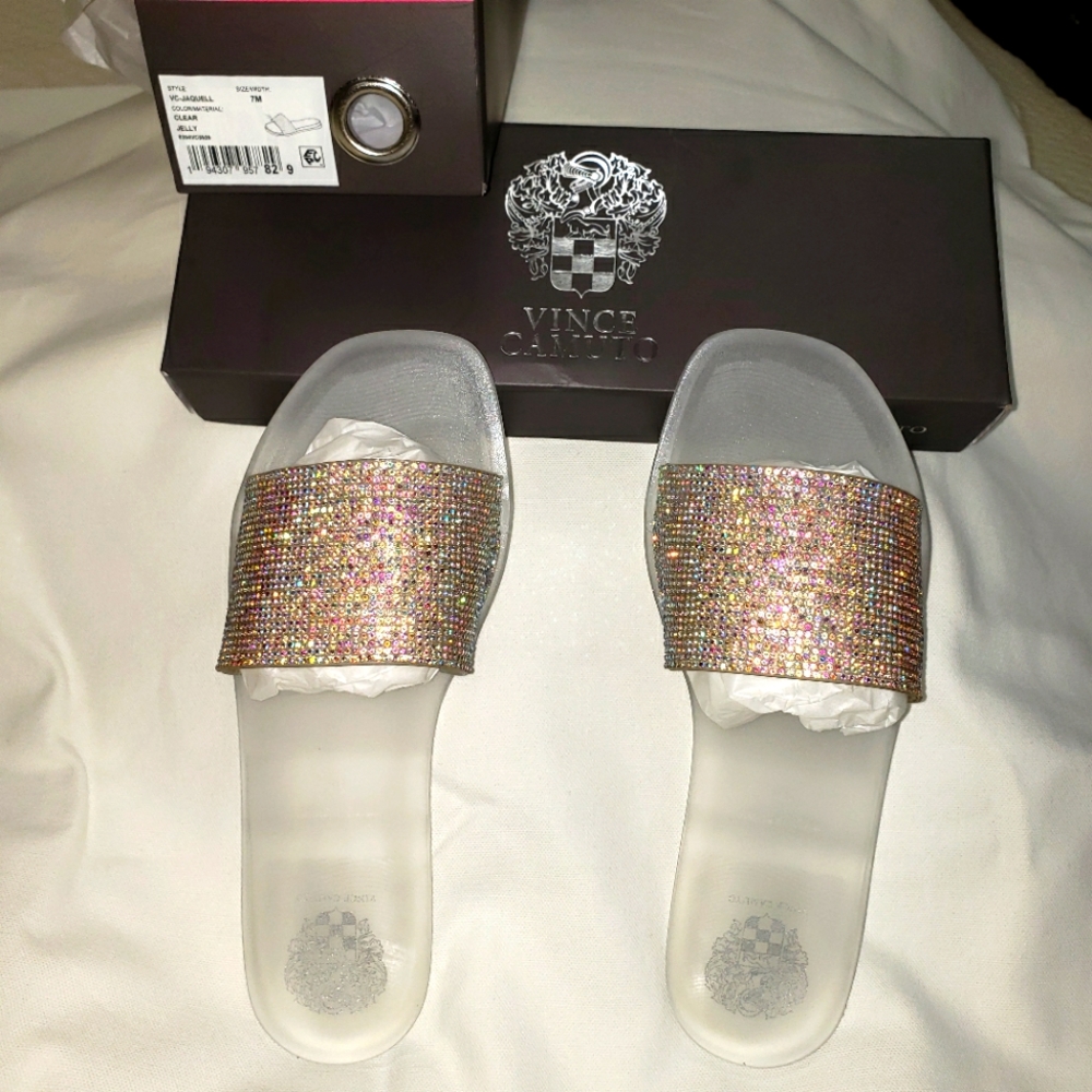 Vince Camuto Jaquell Rhinestone Jelly Slide.